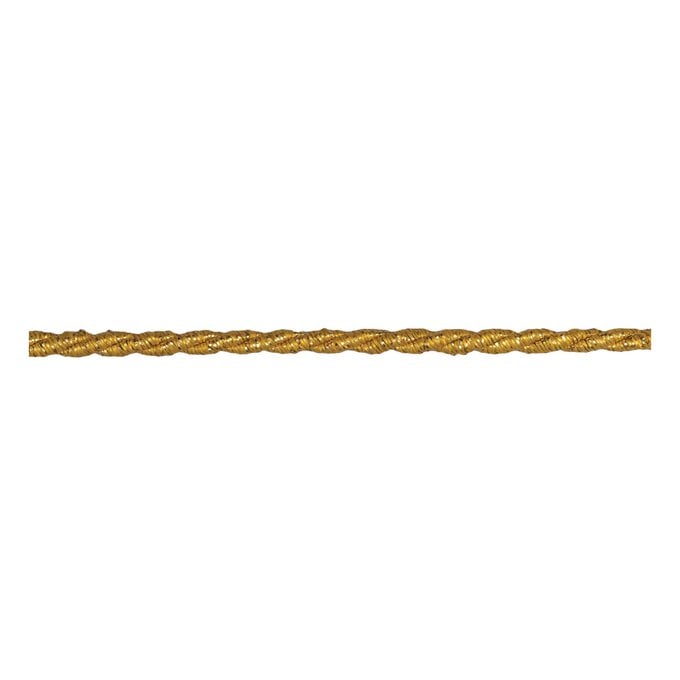 Gold 3mm Cord Trim by the Metre image number 1