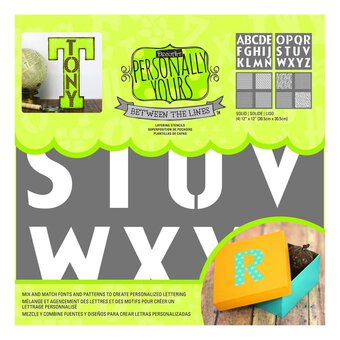 DecoArt Personally Yours Solid Alphabet Stencil Set 4 Pack