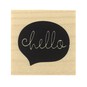 Hello Speech Bubble Wooden Stamp 3.8cm x 3.8cm image number 3