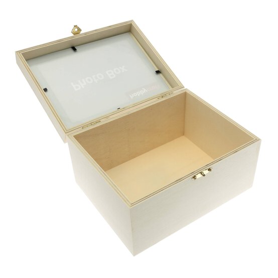 Wooden Box with Photo Frame 18cm x 14cm x 10cm image number 3
