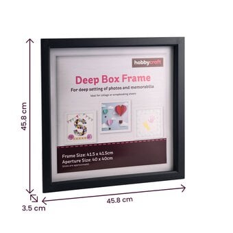 Black Deep Box Frame 40cm x 40cm image number 4