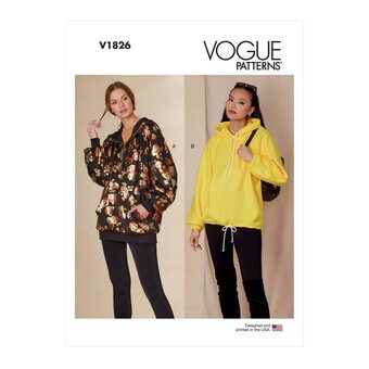 Vogue Women's Sweatshirts  Sewing Pattern V1826 (A XS-XXL)