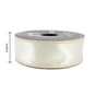 Light Cream Wire Edge Satin Ribbon 25mm x 3m image number 3