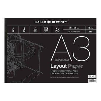 Daler-Rowney Graphic Series Layout Paper A3 80 Sheets