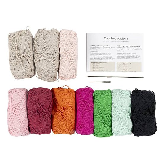 Crochet Granny Square Scarf Kit image number 2