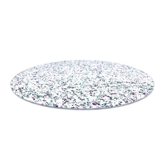 Mermaid Glitter Round Acrylic Cake Board 10 Inches image number 2