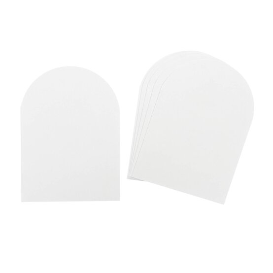 White Arched Cards 5 x 7 Inches 6 Pack image number 1