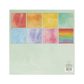 Rainbow Watercolour 12 x 12 Inches Paper Pack 32 Sheets image number 2