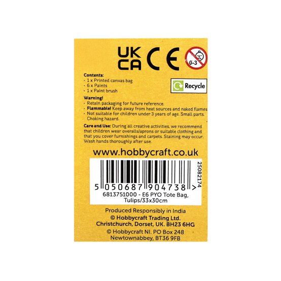 Paint Your Own Tulip Tote Bag Kit  image number 4