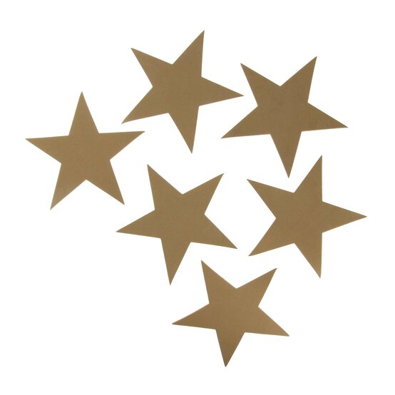 Gold Star Foam Shapes 6 Pack image number 1