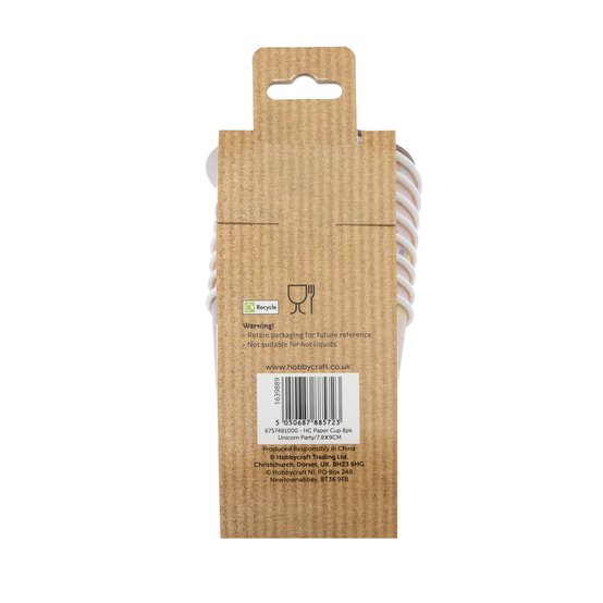 Unicorn Party Paper Cups 8 Pack image number 5