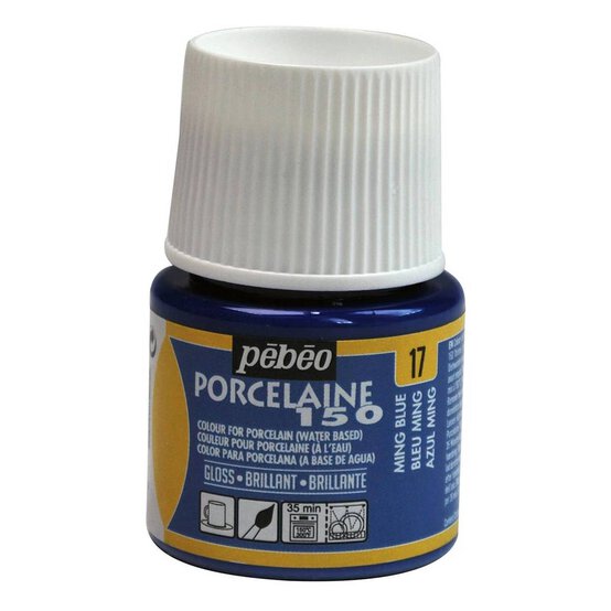 Pebeo Ming Blue Porcelaine 150 Paint 45ml image number 1