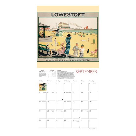 English Travel Posters Wall Calendar 2027 image number 3