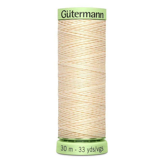Gutermann Cream Top Stitch Thread 30m (414) image number 1