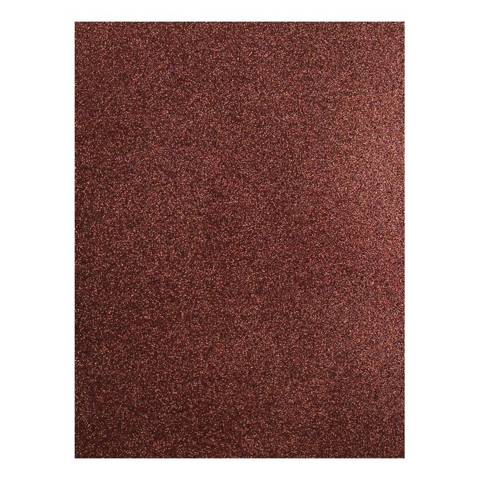 Brown Glitter Foam Sheet 22.5cm x 30cm image number 1