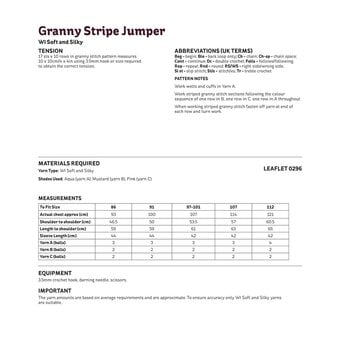 Knitcraft Granny Stripe Jumper Digital Pattern 0296 image number 5