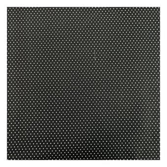 Black Pin Spot Cotton Poplin Fabric by the Metre