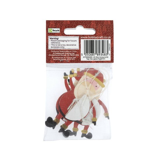 Mini Santa Honeycomb Tags 3 Pack image number 6