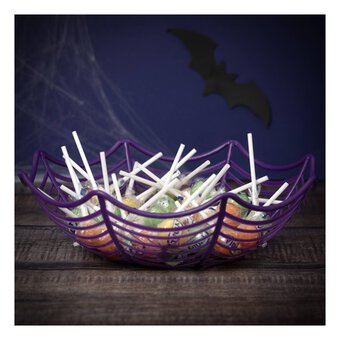 Purple Spider Web Basket 27cm