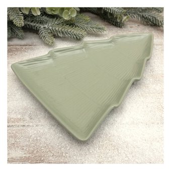 Green Christmas Tree Plate 25cm