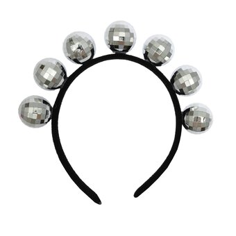 Silver Mirror Ball Headband