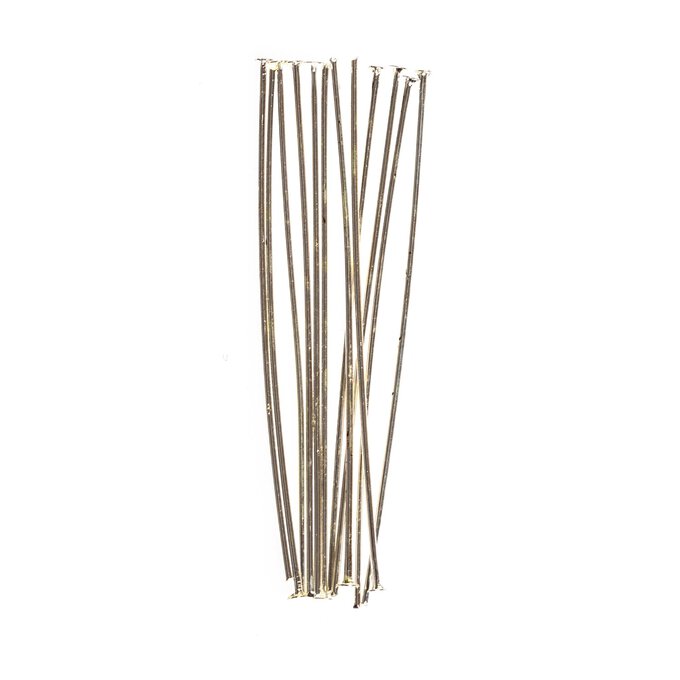 Beads Unlimited Silver Plated Headpins 50mm 12 Pack image number 1