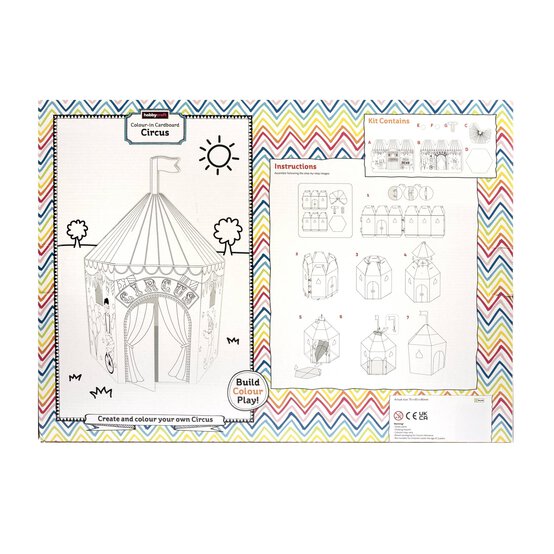 Colour-In Cardboard Circus Tent image number 3