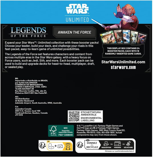 Assorted Star Wars: Unlimited Legends of the Force Booster Pack image number 2