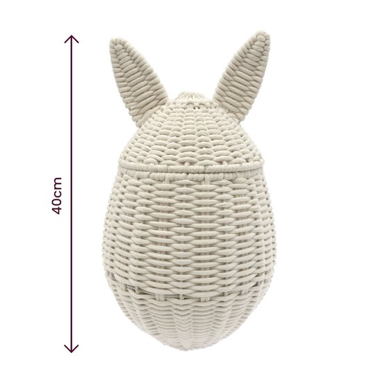 Bunny Rope Storage Basket with Lid image number 3