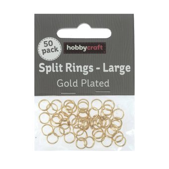Gold Plated Split Rings 50 Pack