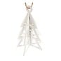 White Hanging Wooden Tree Decoration 11.5cm image number 3