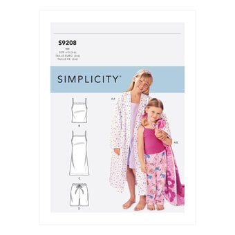 Simplicity Girls’ Loungewear Sewing Pattern S9208 (3-6)