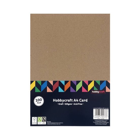 Kraft Card A4 100 Pack image number 4