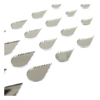Geometric Kraft Teardrop Adhesive Mirror Shapes 28 Pack