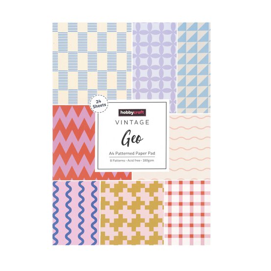 Vintage Geo Paper Pad A4 24 Pack image number 4