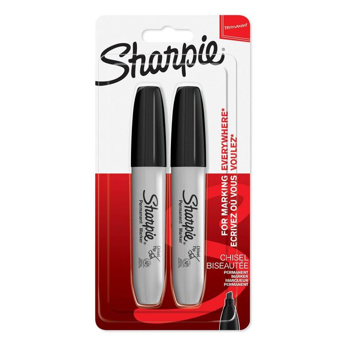 Sharpie Black Chisel Permanent Marker Set 2 Pack image number 1