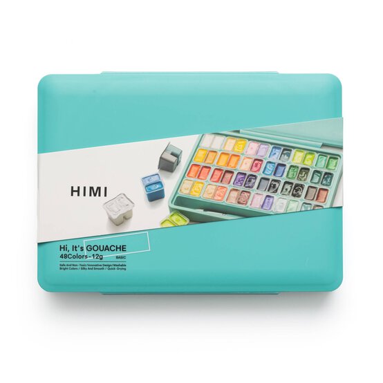 HIMI Green Twin Cups Gouache Set 12ml 48 Pack image number 1