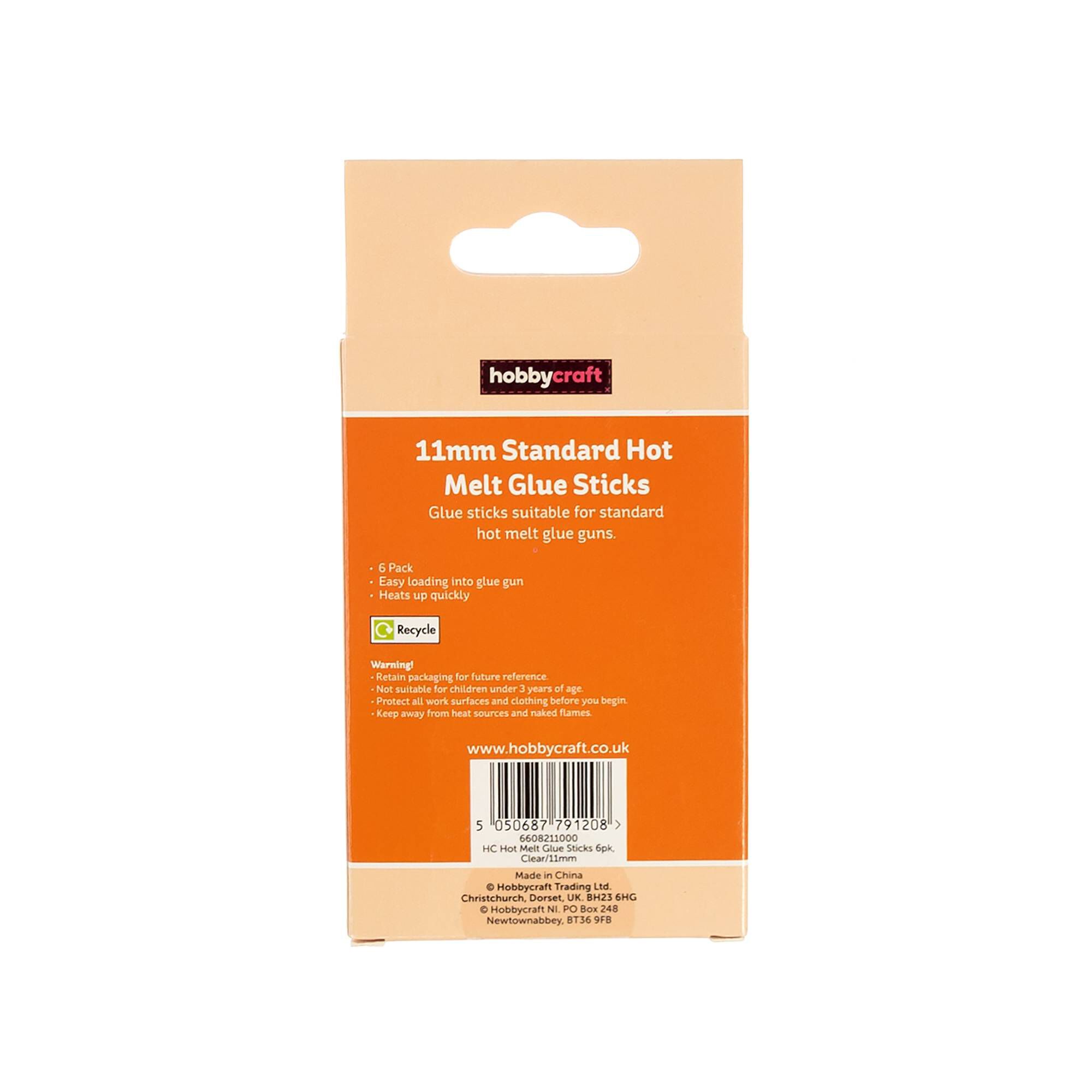 Hot Melt Glue Sticks 11mm 6 Pack Hobbycraft