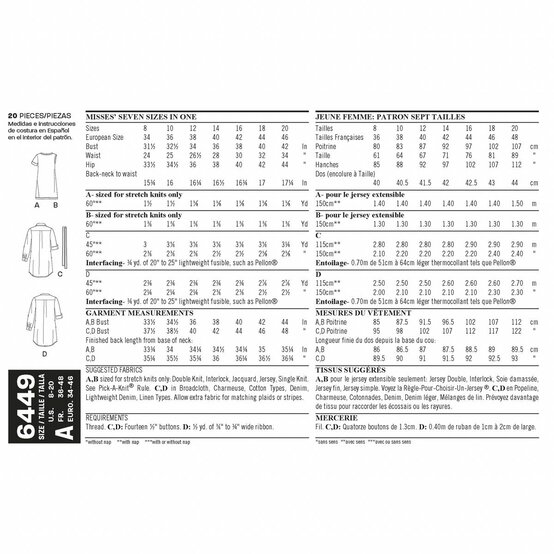 New Look Women's Dress Sewing Pattern 6449 image number 3