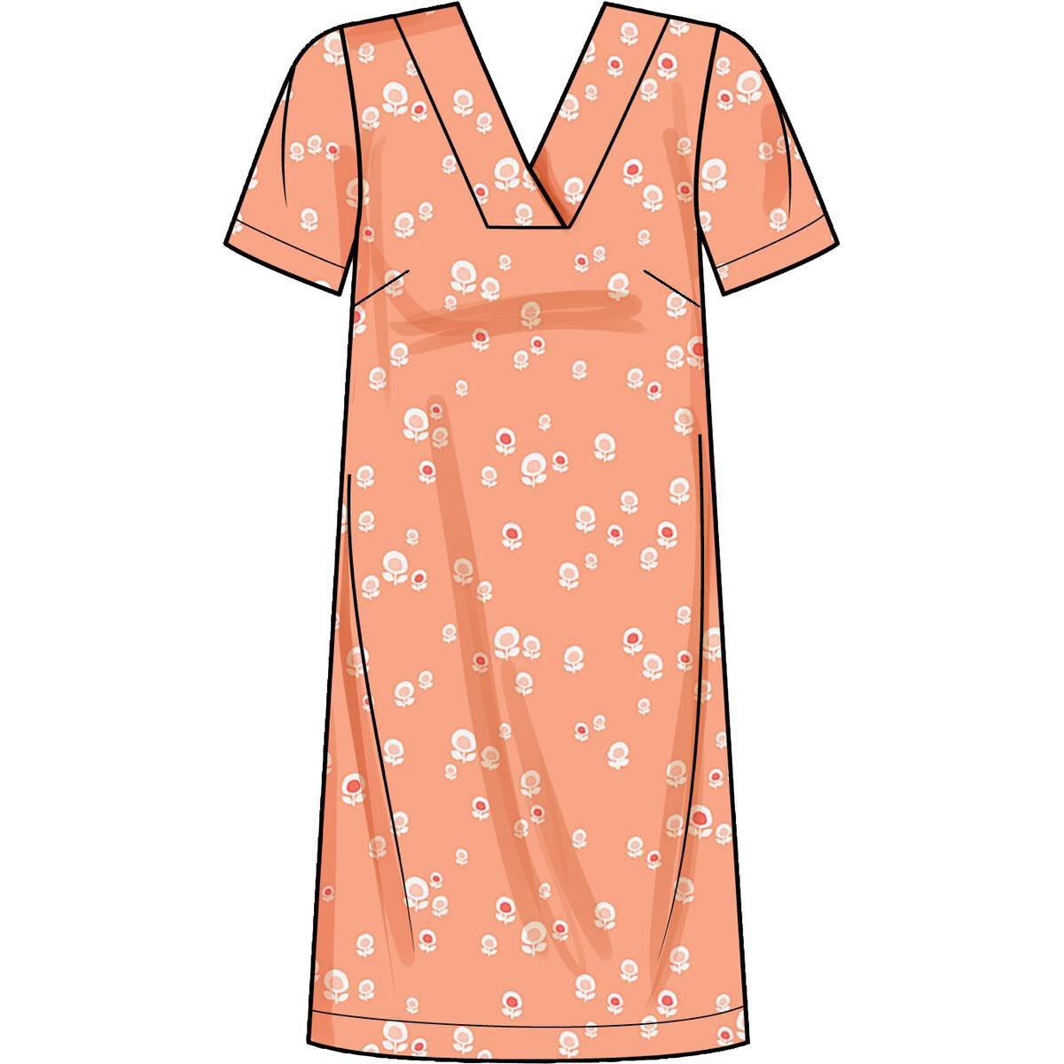 Simplicity VNeck Shift Dress Sewing Pattern S9262 (1624) Hobbycraft