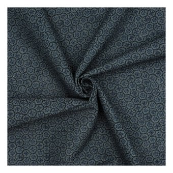 Sevenberry Indigo Blue Homespun Cotton Fabric by the Metre