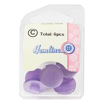 Hemline Lilac Basic Knitwear Button 6 Pack