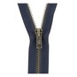 Milward Dark Navy Brass Trouser Zip 18cm image number 1