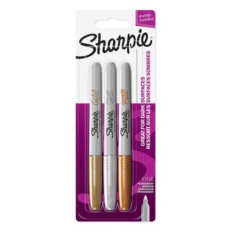 Sharpie Metallic Fine Point Permanent Marker Set 3 Pack