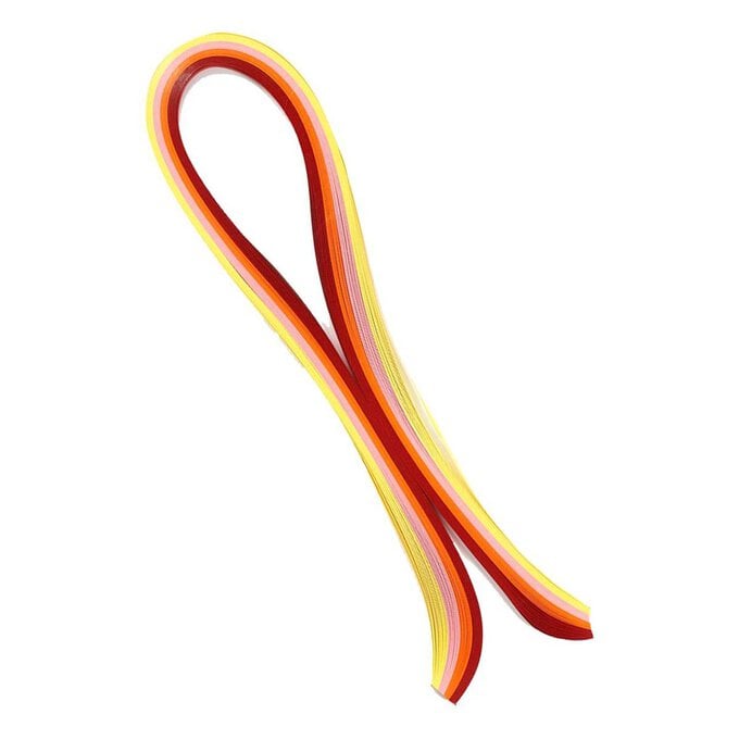 Yellow and Red Quilling Paper Strips 100 Pack image number 1