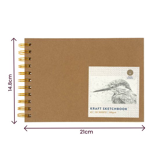Shore & Marsh Landscape Kraft Sketchbook A5 50 Sheets image number 8
