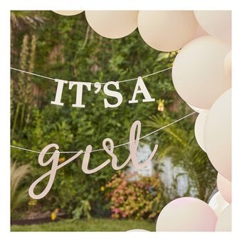 Ginger Ray It’s a Girl Baby Shower Bunting 1.5m image number 2