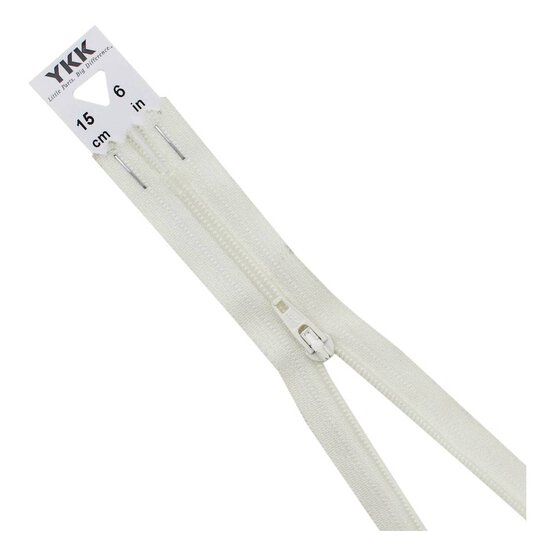 YKK Cream Dress and Skirt Zip 15cm image number 1