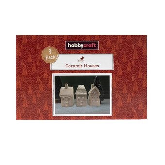 Ceramic Gold Houses 3 Pack 