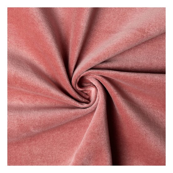 Dusty Pink Cotton Velvet Fabric by the Metre image number 1